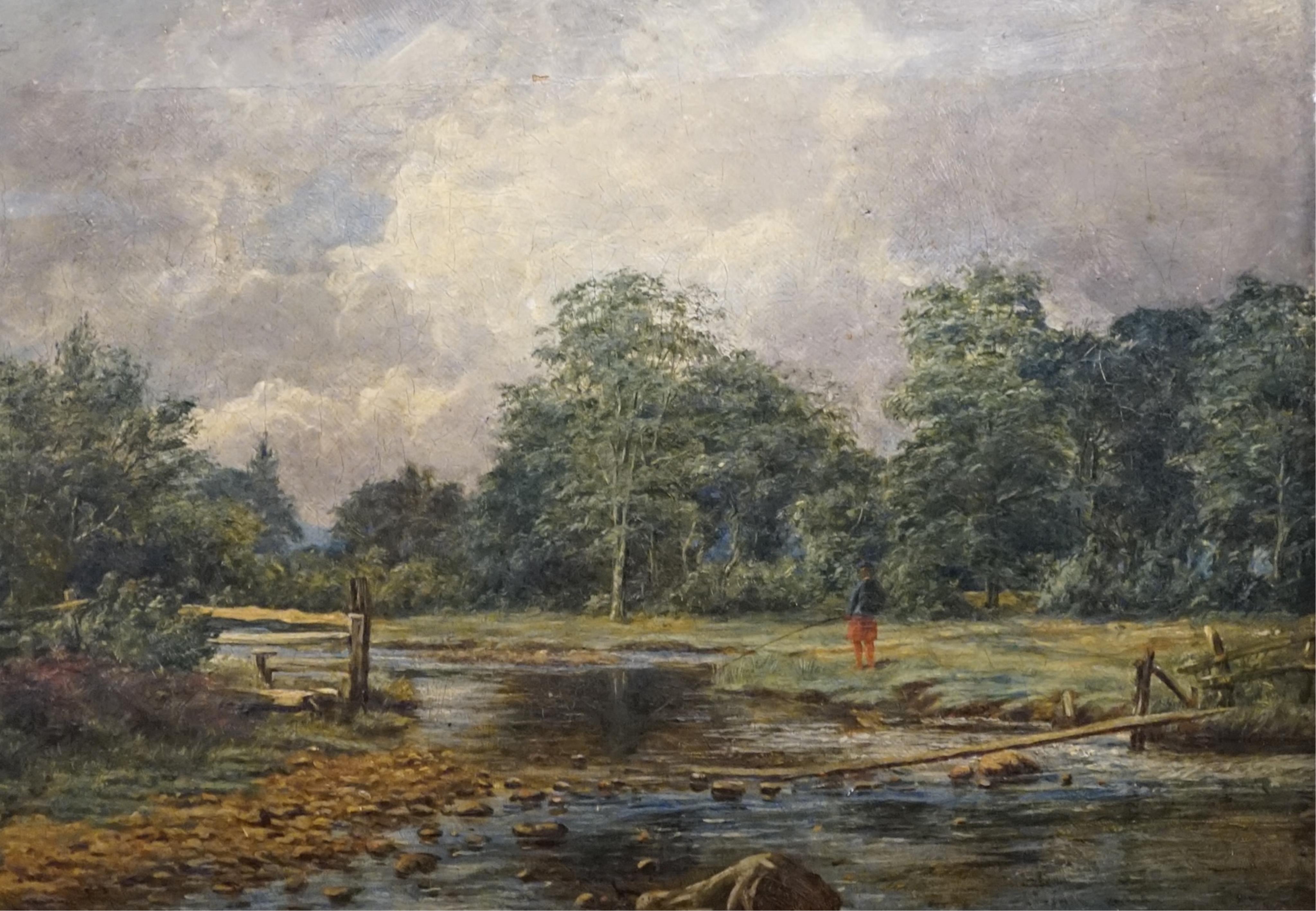 19th century, two oils on canvas, Riverscapes including ‘Rye at low tide, Sussex’, largest 24.5 x 40cm. Condition - poor to fair, one with tear to the canvas